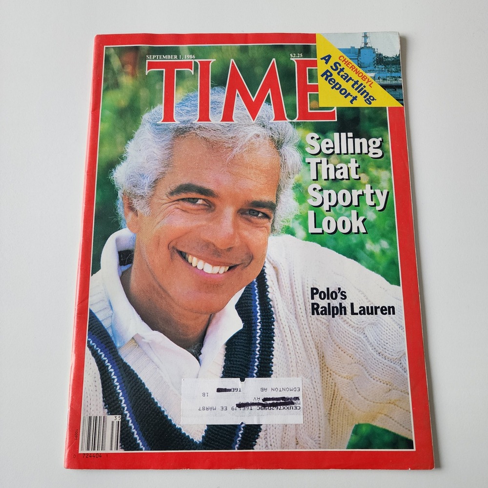 TIME Magazine September 1 1986 Ralph Lauren Polo Cover Vintage Fashion‎ Designer